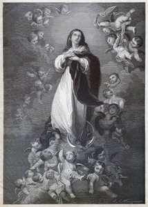 Unbefleckte Empfängnis, ca. 1900 (Stich) von German School