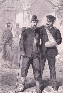 Im Krankenhaus, Cassells Geschichte des Krieges zwischen Frankreich und Deutschland, veröffentlicht von Cassell and Company Limited, ca. 1890 (Lithografie)