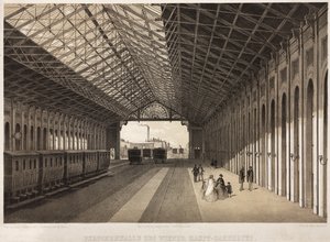 Innenansicht des Zentralbahnhofs, Wien von German School