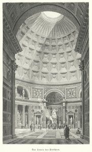 Innenraum des Pantheon, Rom von German School