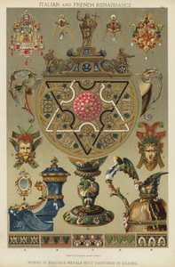 Italienische und französische Renaissance, Arbeiten in Edelmetallen mit Emailmalerei