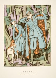 Jäger, Sportoutfits von A C Steinhardt, aus Styl, veröffentlicht 1922 von German School
