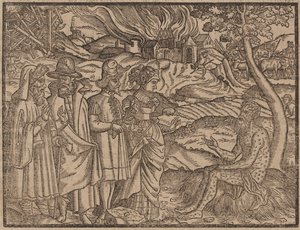 Hiob bedeckt mit Geschwüren um 1525