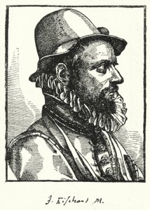 Johann Baptist Fischart, deutscher Satiriker (Stich) von German School