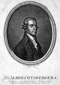 Johann Georg Albrechtsberger (1736-1809), graviert von C.F. Riedel