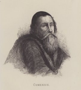 Johann Amos Comenius, tschechischer Philosoph, Theologe und Bildungskämpfer (Lithografie)