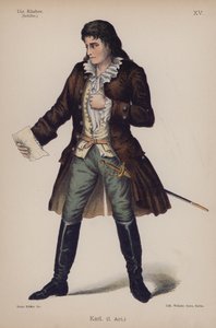 Karl, aus Die Räuber von Friedrich Schiller (Farblitho) von German School