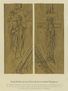 König Otto III. und seine Mutter Theophania, Kaiserin von Otto II., Heiliges Römisches Reich von German School