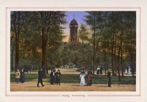 Leipzig, Rosentalberg (Farblithografie) von German School