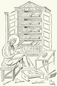 Bibliothek eines bürgerlichen Bürgers des Oströmischen Reiches (Stich) von German School