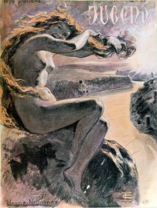 Lorelei und der Rhein, Titel von Jugend, Sonderausgabe gewidmet dem Dichter Heinrich Heine, 9. Dezember 1899 von German School