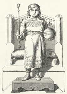Ludwig das Kind, letzter karolingischer König von Ostfranken (Stich) von German School