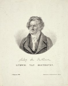Ludwig van Beethoven (1770-1827) graviert von C.F. Klinkicht