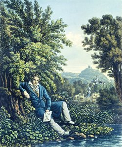 Ludwig van Beethoven an einem Fluss