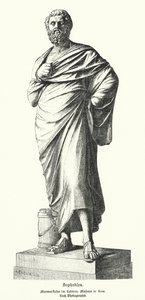 Marmorstatue von Sophokles, antiker griechischer Dramatiker von German School