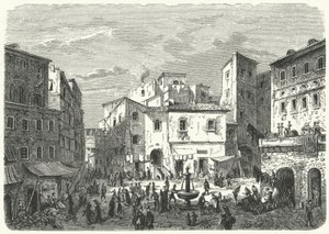 Markt im römischen Ghetto von German School