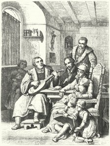 Martin Luther zu Hause mit seiner Familie von German School