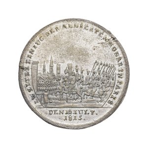 Medaille zur Erinnerung an Wellington und Blücher bei Waterloo von German School