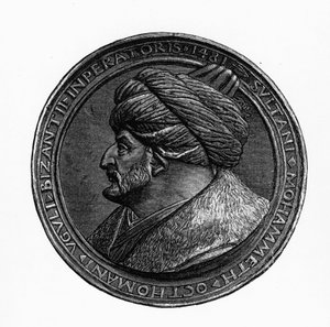 Medaille von Mehmed II, aus Geschichte der Byzantiner und des Osmanischen Reiches von G.S. Hertzberg, 1883 von German School