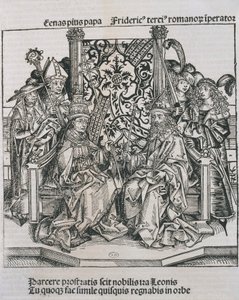 Begegnung zwischen Papst Pius II. und Friedrich III., Kaiser von Deutschland von German School