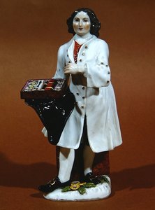 Meissener Statuette eines Brillenverkäufers von German School