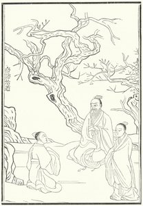 Mencius, antiker chinesischer konfuzianischer Philosoph (Stich) von German School