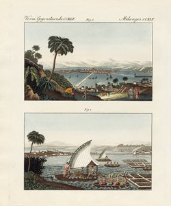 Mexiko-Stadt mit seinen Umgebungen und schwimmenden Gärten