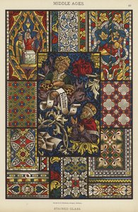 Mittelalter, Buntglas von German School