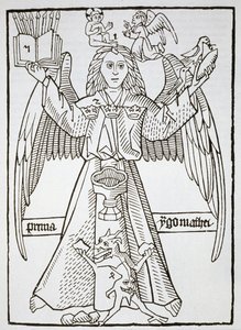 Mnemonische Figur, aus Ars Memorandi, ca. 1470, (nachgedruckt 1883) illustriert in einer Geschichte der Magie, veröffentlicht Ende des 19. Jahrhunderts