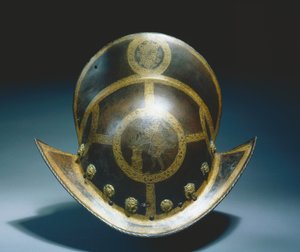Morion der Staatsgarde von Kurfürst Christian I. von Sachsen, Nürnberg, ca. 1580-91