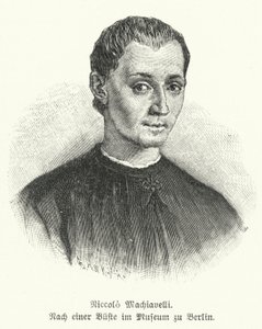 Niccolo Machiavelli, italienischer Diplomat, Politiker, Philosoph und Schriftsteller (Lithografie) von German School