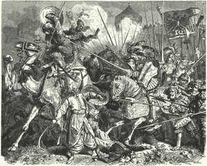 Nikolaus, Graf von Salm, kämpft gegen die Türken bei der Belagerung von Wien von German School