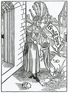 Von der Arroganz und dem Stolz der ungehobelten Männer vom Land, Illustration aus Alexander Barclays englischer Übersetzung von 