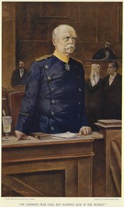 Otto von Bismarck während einer Rede im Reichstag von German School