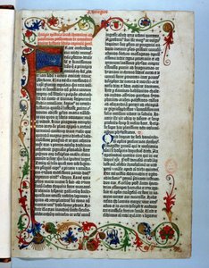 Seite aus der Gutenberg-Bibel, Mainz, ca. 1455 von German School