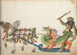 Festzugschlitten in Parade, ca. 1640 von German School
