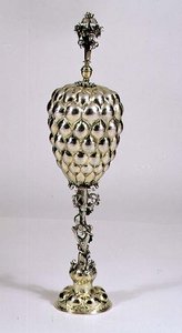 Ananasförmiger Becher mit Deckel, Nürnberg, ca. 1620 von German School