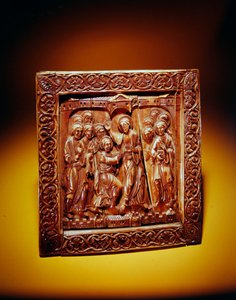 Plakette mit dem ungläubigen Thomas, ca. 1140-60 von German School