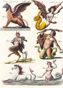 Tafel mit verschiedenen mythologischen Hybriden, 1830