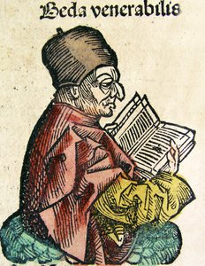 Porträt von Bede (673-735), veröffentlicht in der Nürnberger Chronik, 1493