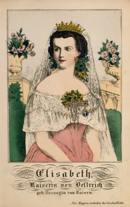 Porträt von Elisabeth von Bayern, Kaiserin von Österreich, aus Neuruppiner Bilderbogen, 1860 von German School