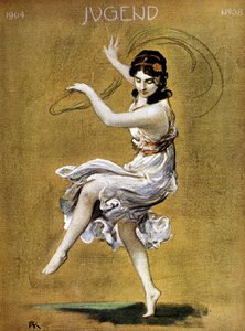 Porträt von Isadora Duncan beim Tanzen (amerikanische Tänzerin irischer Herkunft)