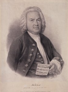 Porträt von Johann Sebastian Bach (1685-1750), graviert von F.G. Schlick, 1840 von German School