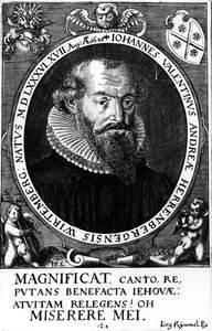 Porträt von Johann Valentine (geb.1586) von Herrenberg und Württemberg, graviert von Iorg Rijmmel, 17. August 1628