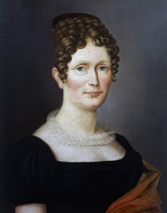 Porträt von Johanna Christiane Schumann, Mutter des deutschen Komponisten Robert Schumann, frühes 19. Jahrhundert