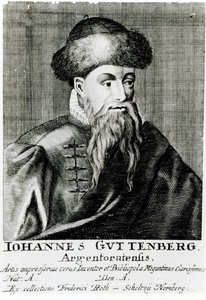 Porträt von Johannes Gutenberg von German School