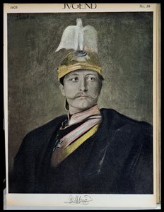 Porträt von Kaiser Wilhelm II. (1859-1941) aus Jugend, 1905 von German School