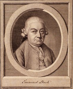 Porträt des deutschen Komponisten Carl Philipp Emanuel Bach (1714-1788), Sohn von Johann Sebastian Bach von German School