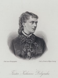 Prinzessin Katharina Dolgorukova, Geliebte und spätere morganatische Ehefrau von Zar Alexander II. von Russland (Stich) von German School