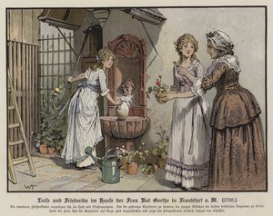 Prinzessinnen Louise und Frederica von Mecklenburg-Strelitz im Haus von Frau Goethe in Frankfurt